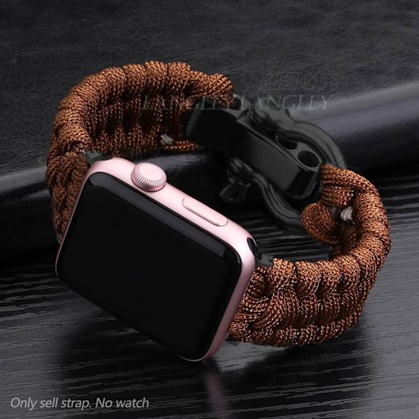 Klockarmband för Apple Watch iWatch 38/40/41mm L storlek kaffebrun