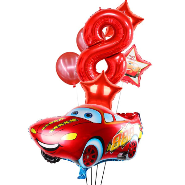 1 set stor storlek tecknad bil folieballong stjärna latex Uppblåsbara heliumballonger Bröllopsdekoration Grattis på födelsedagen Festtillbehör 1 set8