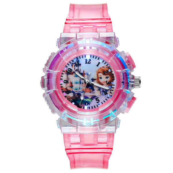 Klocka Frozen Trendig Lysande Flickklocka Student Barn Pink