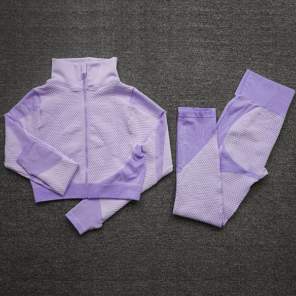 Yoga Sæt Dame Gymnastikdragter Tøj Kvinder Fitness Sport ShirtsPantsPink M