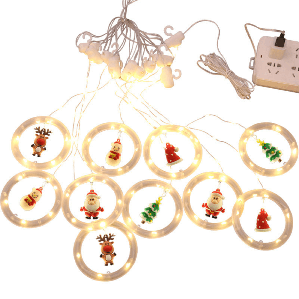 Jouluvalot Huoneen Sisustukseen Ikkunan Koristeluun Led-värivalaisin Toivepallot Jääpuikkovalot Letter light card electronic Warm White