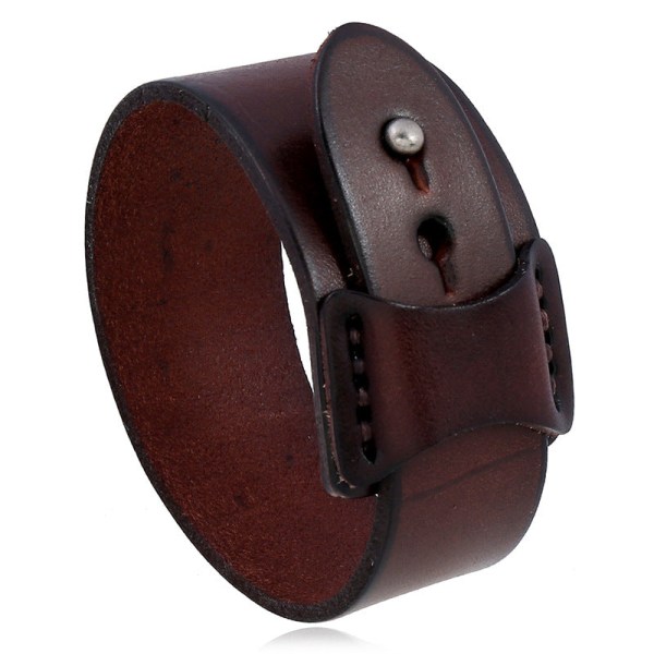 Smycken Wish Populära Retro Enkel Herr Nötkreatur Läder Armband Armband Brown