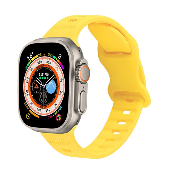 Urrem til Apple Watch iWatch 42-49mm hvid æske gul