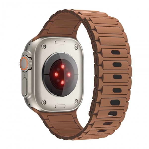 Kellon ranneke Apple Watch iWatch 38/40/41/ s10 sukupolvelle 42mm ruskea