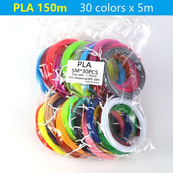 PLA/ABS 3D-penna Filament 10/20 Rullar 10M Diameter 1.75mm 200M Plastfilament För 3D-penna 3D-skrivarpenna, Färg Upprepas Inte PLA30colors x5m As photo