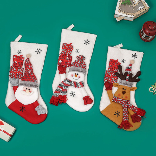 Julstrumpor Presentpåse Juldekorationer Julstrumpor Fotstrumpa Julhänge Elk style