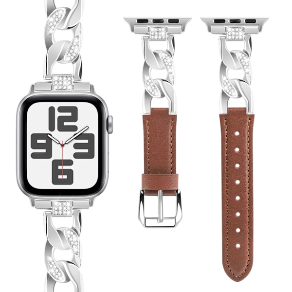 Kellon ranneke Apple Watch iWatch 42/44/45/49mm universaali ruskea