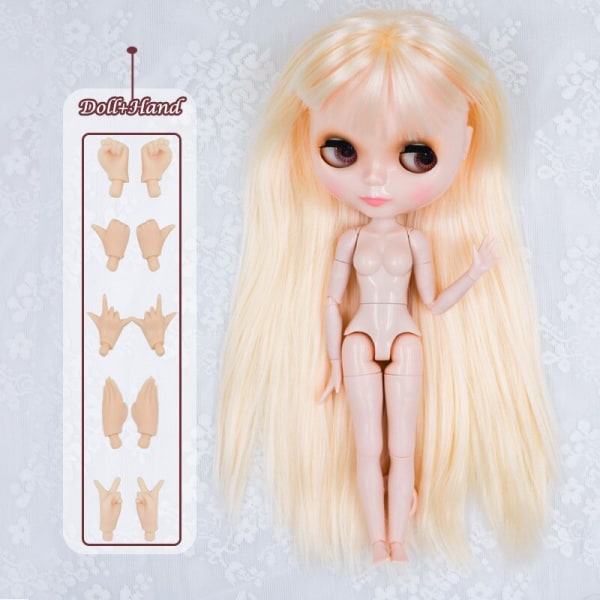 Neo Blyth Docka Anpassad NBL Glansig Ansikte, 1/6 OB24 BJD Leddocka Anpassade Blyth Dockor för Flicka, Gåva för Samling NBL09 HNBL20