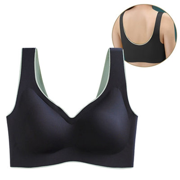 Yoga BH för Kvinnor Sport BH Sömlös BH Gym Träningslinnen style-1-orange XL