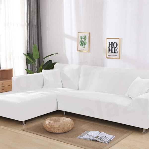 Gråt Ensfarvet Elastisk Stræk Sofaovertræk Kræver Bestilling af 2 Dele Hvis L-formet Fundas Sofaer med Chaiselong Betræk til Sofa Camel 1-seat 90-140cm