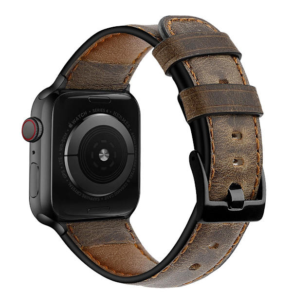 Klockarmband för Apple Watch iWatch Mörk kaffebrun 42/44/45/49/46mm