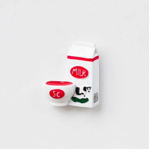 3D Kreativ Simulering Mat Söt Mini Kylskåp Magneter Heminredning Kylsklistermärken Kylskåp Klistra Rum Dekoration Collection Qiaolezi