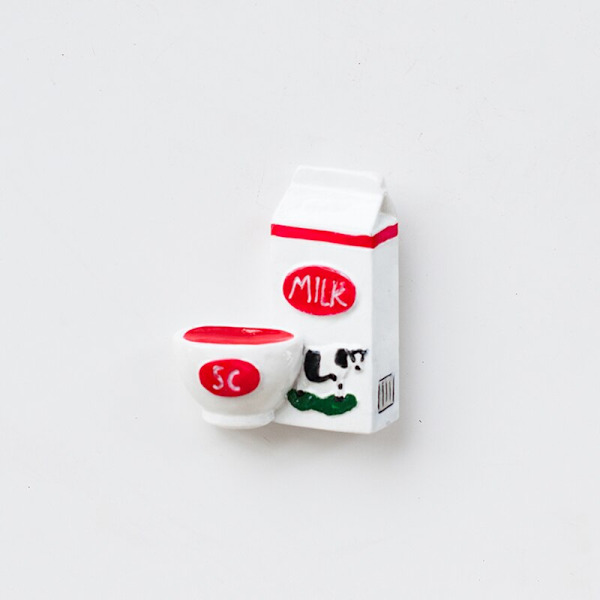 3D Luova Simulaatio Ruoka Söpöt Mini Jääkaappimagneetit Kodin Sisustus Jääkaappitarrat Jääkaapin Liima Huoneen Koristelu Kokoelma milk