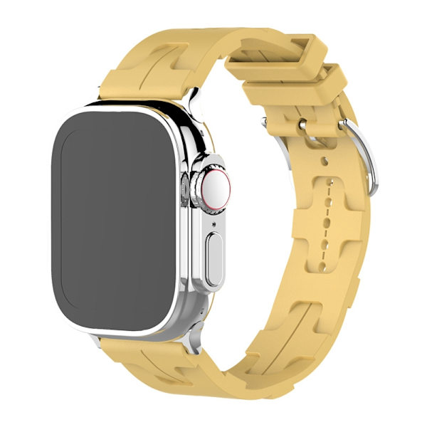 Kellon ranneke Apple Watch iWatch 38/40/41mm korvakeliittimellä, vaaleankeltainen