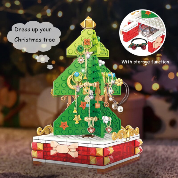 MOC Kreativ Julemoro Skrivebordspeilklosser Julenissen Pepperkakehus Sett Byggekloss Dekorleker Barn Gutter Gaver JK5110 As photo