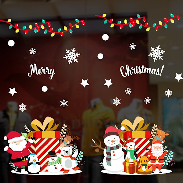 Vindusglassklistremerker Atmosfære Layout God Jul Elektrostatisk Klistremerke Julepynt Til Hjemmet Julepynt G