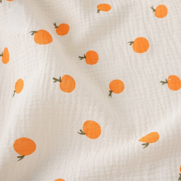 Pehmeät kukalliset pyjamat yöpaita puuvillaharso kangas ruusukuvioinen kreppipuuvilla pitkähihainen Ins-tyylinen kotiasukangas 4 white flowers 50x135cm(0.5 meters)
