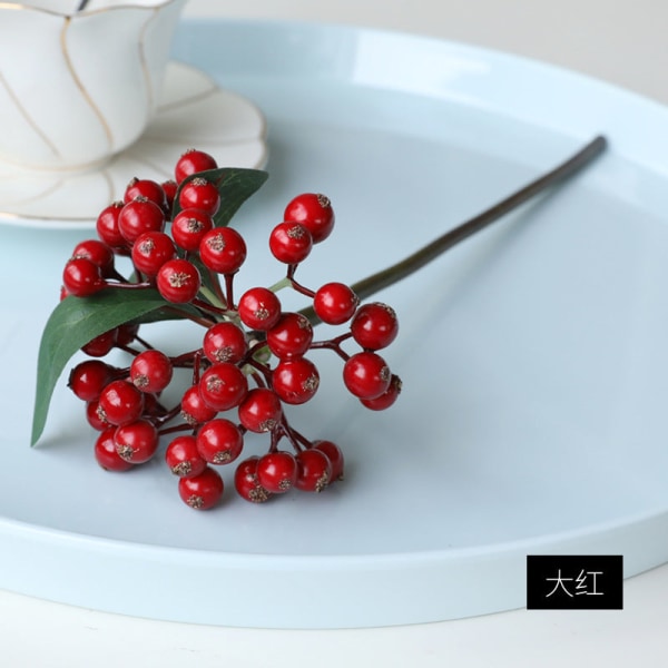 Buntede Grener Fu Lu Guo Hill Frukt Dekorativ Blomsterarrangement Tilbehør Jul Små Bær Black
