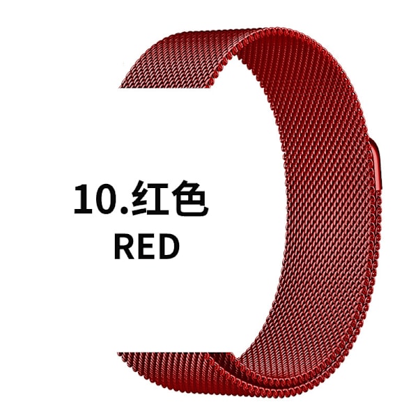 Kellon ranneke Apple Watch iWatch -kelloon. Soveltuu: 1-9 sukupolvi SE 38/40/41, 10 sukupolvi 42 10 punainen