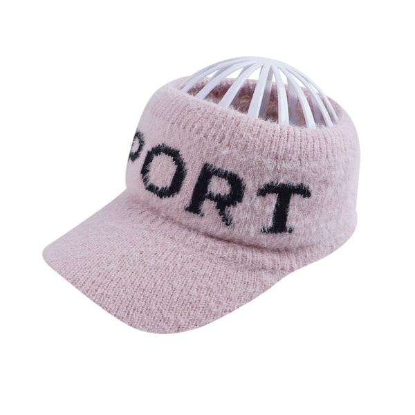 Ny Topløs Hat Efterår og Vinter Damer Koreansk Mode Strikket Hat Tide Alfabet Skyggekasket Udendørs Hold Varmen Red KK Adult (55-58cm)