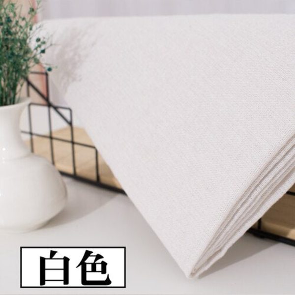 50x155cm Bomulls Lin Vevd Stoff Ensfarget for Bord Sofa Gardiner Dekor DIY Sy Materiale Broderi Øvelsesstoff 2 50x155cm