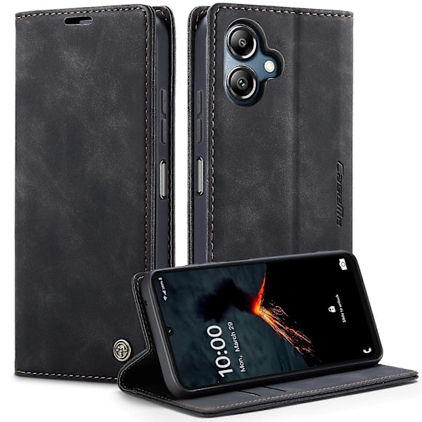 CaseMe 013 Multifunktionellt Horisontellt Flip Läder Telefonfodral Black For Samsung Galaxy A56