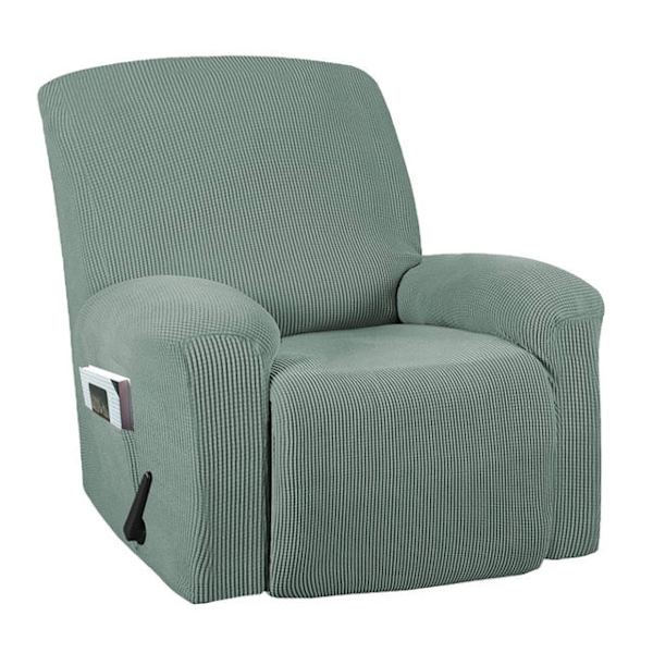 Sovesofa Betræk Høj Elasticitet Ensfarvet Altomfattende Gyngestolsbetræk Tykt Stof Sofabetræk Lænestolsbetræk light green