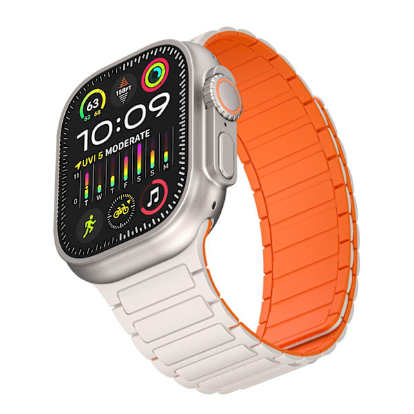 Urrem til Apple Watch iWatch 42/44/45/49/46mm Universal Stjerneskær Orange