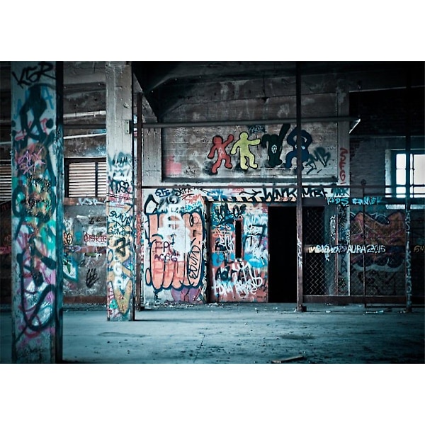 150x220 Cm Graffiti Bakgrunn Ruinert Gammel Fabrikk Håndmalt Veggmaleri Grunge Abstrakt Tapet Fotorekvisitter