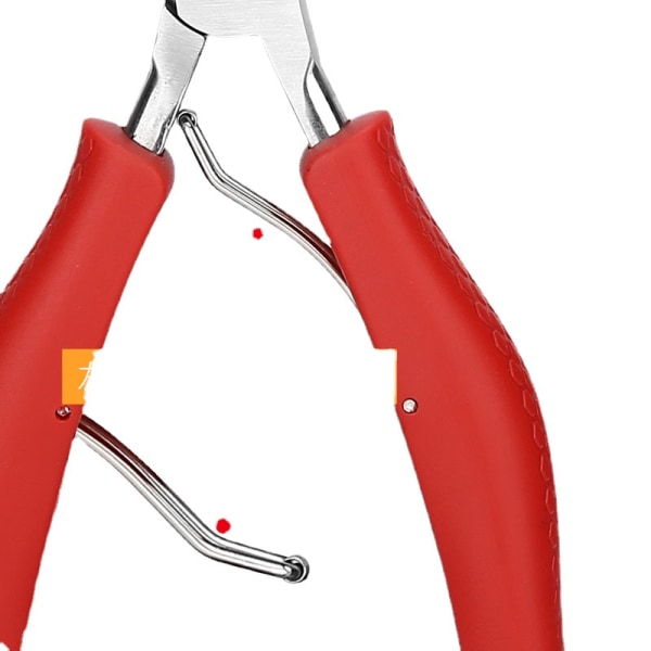 Rostfria Böjda Tång Nagelknipsare Nagelbands Tång Inflammation Verktygsset Saxar Nageltrimmer S15 pliers-Red-3-piece set [PP bag]]