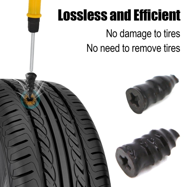 Bil Däck Reparationsverktyg Kit Dubbsats Auto Cykel Punktering Plugg Garage Nåltång Vakuumfilm Spikskruvar Med Förvaringsväska Overseas CASE-B-26PCS