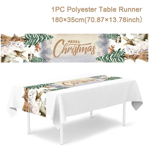 Julbordslöpare God Jul Dekoration för Hemmet Julfest Dekor 2023 Navidad Notal Noel Ornament Gott Nytt År 2024 34