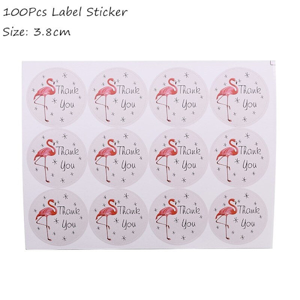 100 stk. Gennemsigtige plastikposer til slik, slikkepinde, kager, indpakning, cellofanposer, jule-, bryllups-, fødselsdagsfest, gavepose 100pcs label sticker3