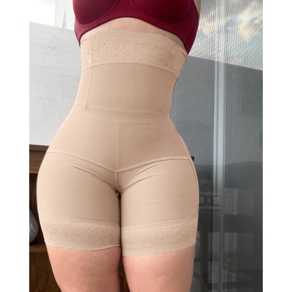 Shapewear Slimming Butt Lifter Control Trosa Underkläder Shorts Slimming Body Shaper Fajas Colombianas Khaki XL