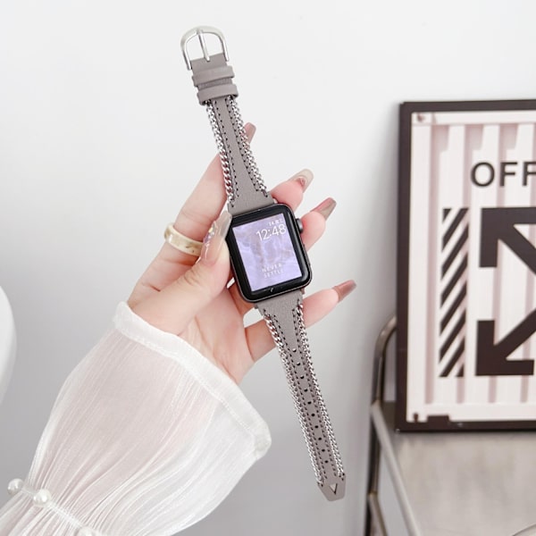 Klockarmband för Apple Watch iWatch 42mm 10:e generationen grå