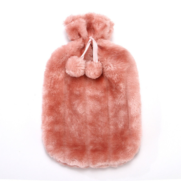 2L Pehmoinen Lämpöpullo Lämmin Vatsa Aarre Sarjakuva Lämmitin Täytetty Mini Räjähdyssuojattu Kannettava Talvi Uudelleenkäytettävä Käsienlämmitin rose red