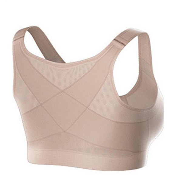 Hållnings-BH Toppar med Knäppning Fram Dam Underkläder Push Up Sport-BH Full Täckning Ryggstöd BH Trådlös Damunderkläder Stor Storlek 5XL White 4XL