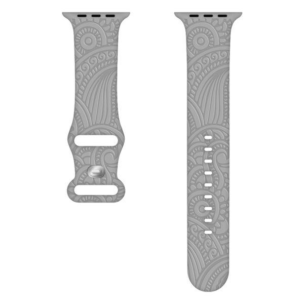 Klockarmband för Apple Watch iWatch 38/40/41MM standard cashew flower grå