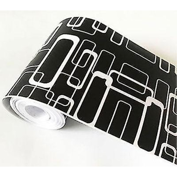 WB08 10 Självhäftande 3D Blommor geometrisk Design PVC Vattentät Bård Tapet