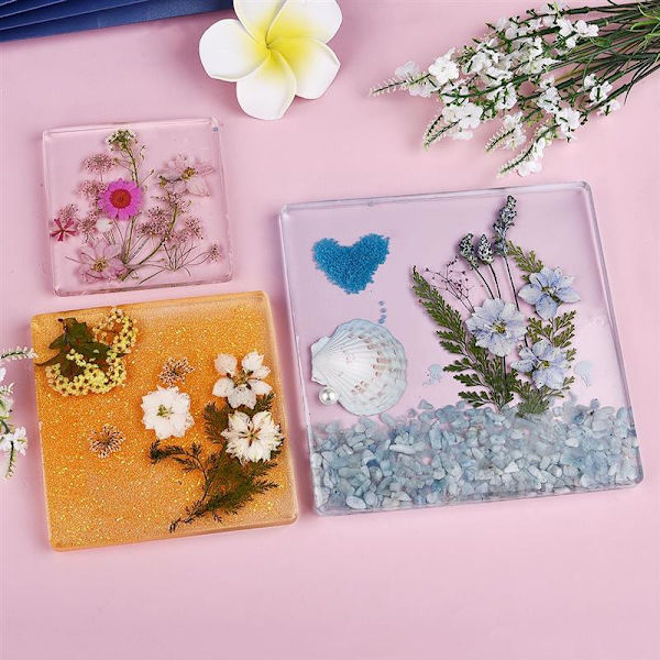 1 Förpackning Torkade Blommor Harts Naturliga Blomsterdekaler Torkad Skönhetsdekal För DIY Epoxiharts Fyllning Smyckesdekoration 19