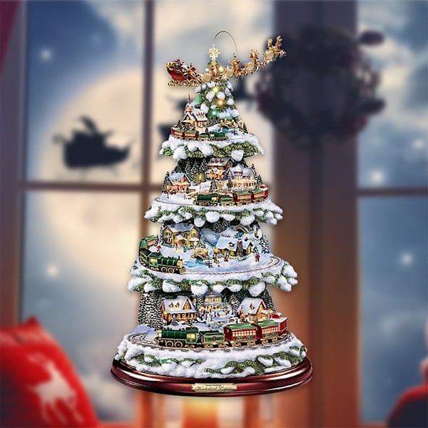 Juletre Vindusklistremerker Roterende Skulptur Togdekorasjon Juledekorasjoner Vinter Hjemmeinnredning 2023 Navidad as picture 20x30cm