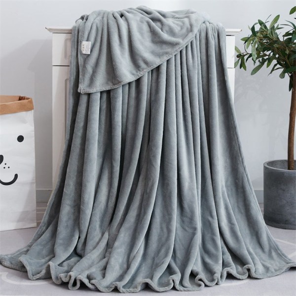 Enfärgad filt Coral Fleece Filt Present Luftkonditionering Filt Flanell Filt Yoga Cover Filt Coffee 70 * 100cm bare blanket