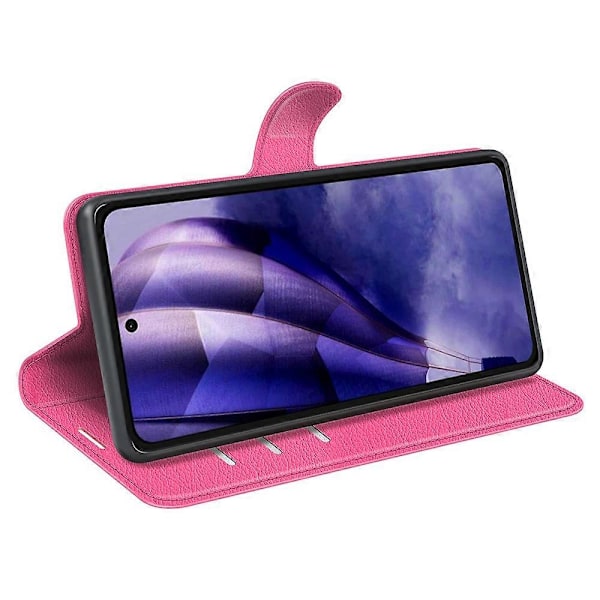 För HMD Skyline Fodral Litchi Textur Stötsäkert Läder Plånbok Telefonfodral - Blå Rose