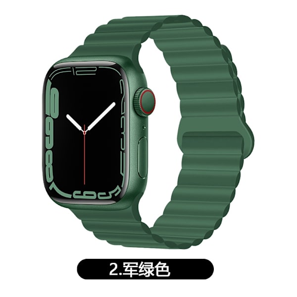 Kellon ranneke Apple Watch iWatch -kelloon Soveltuu: 10. sukupolvi 46mm 2 armeijanvihreä
