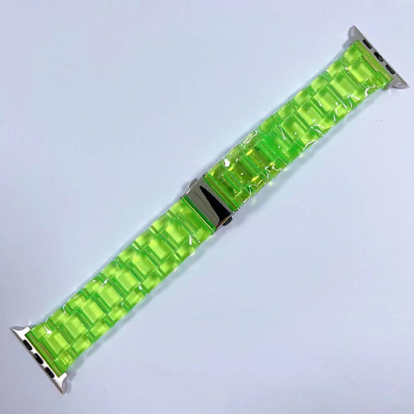 Klockarmband för Apple Watch iWatch för klocka 42/44/45/49mm Genomskinligt grön