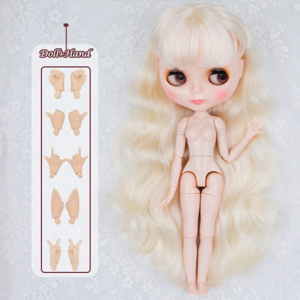 Neo Blyth Docka Anpassad NBL Glansig Ansikte, 1/6 OB24 BJD Leddocka Anpassade Blyth Dockor för Flicka, Gåva för Samling NBL09 HNBL12