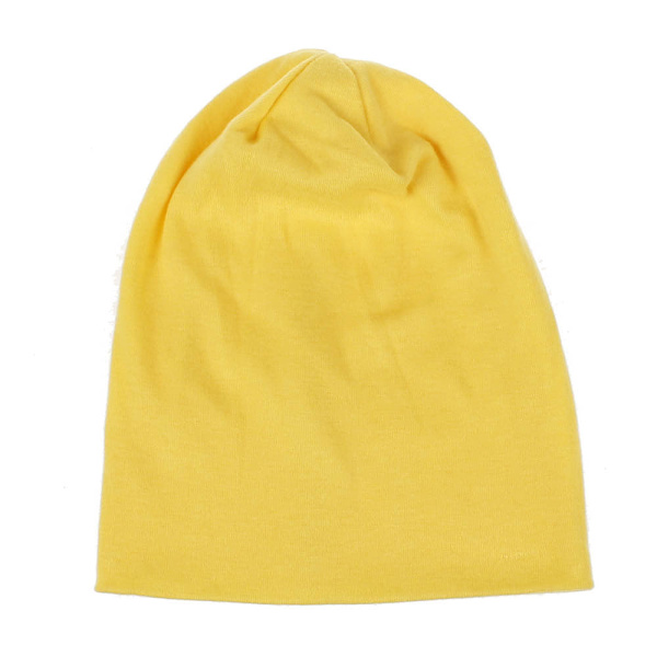 Bomull Allsidig Ermehette Løs Lue Barnas Casual Gutter og Jenter Høst og Vinter Lue Yellow