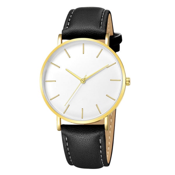 Watch Simple Watch Casual Herrklocka Business Quartz Watch Watch Watch White Shell white needle brown belt