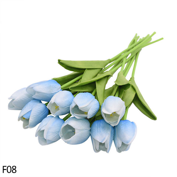 5/10 stk. Tulipan Kunstig Blomst Real Touch Kunstig Buket Falsk Blomst Til Bryllupsfest Dekoration Forsyninger Hjemmehave Ornamenter F05 10PCS
