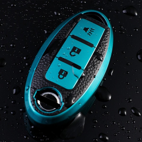 Læder TPU Bil Nøgle Etui Cover til Nissan Leaf Micra Qashqai J11 J10 X Trail T32 Versa Note Patrol Nøgle Fjernbetjening Cover Tilbehør 4 - 2 Silver